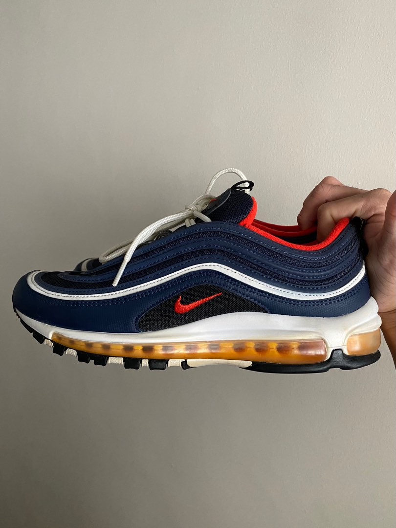 Nike air max 97 midnight hot sale navy red