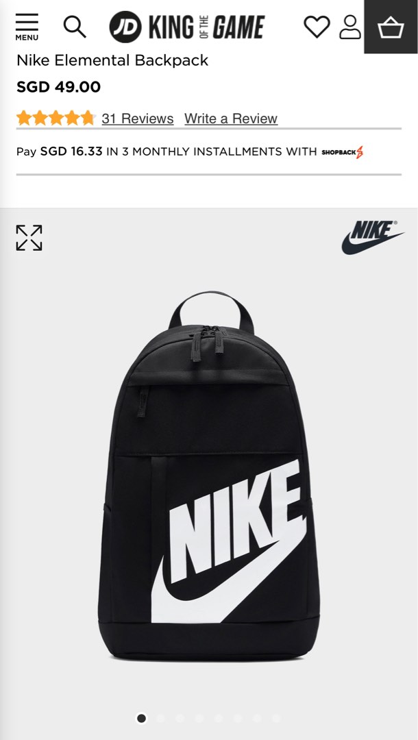 Element logo shop backpack