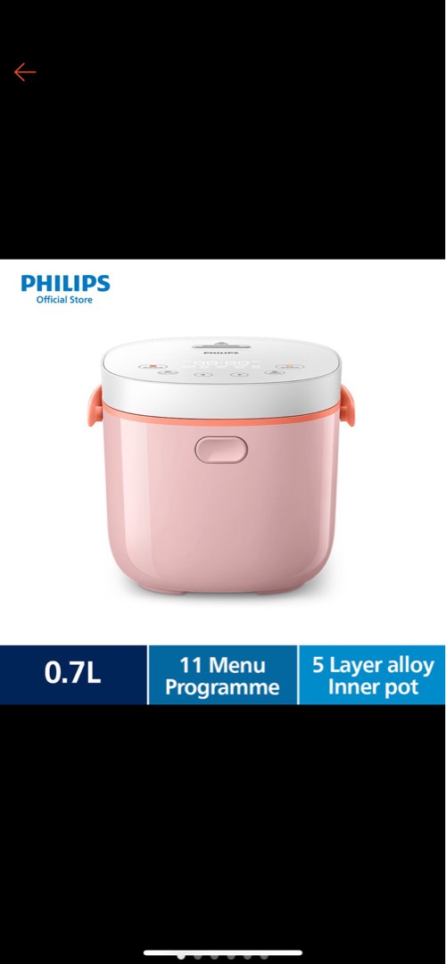 Philips Rice Cooker HD3070 Viva Collection, TV & Home Appliances