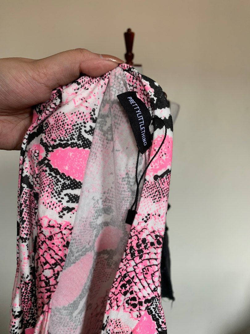 Pink Animal Print Bodysuit, Women's Fashion, Tops, Others Tops on Carousell