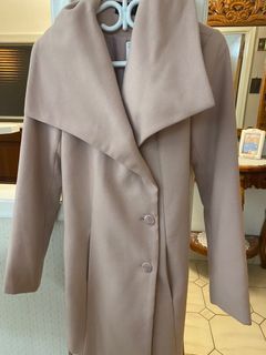 Pink cashmere wool coat from Le Chateau