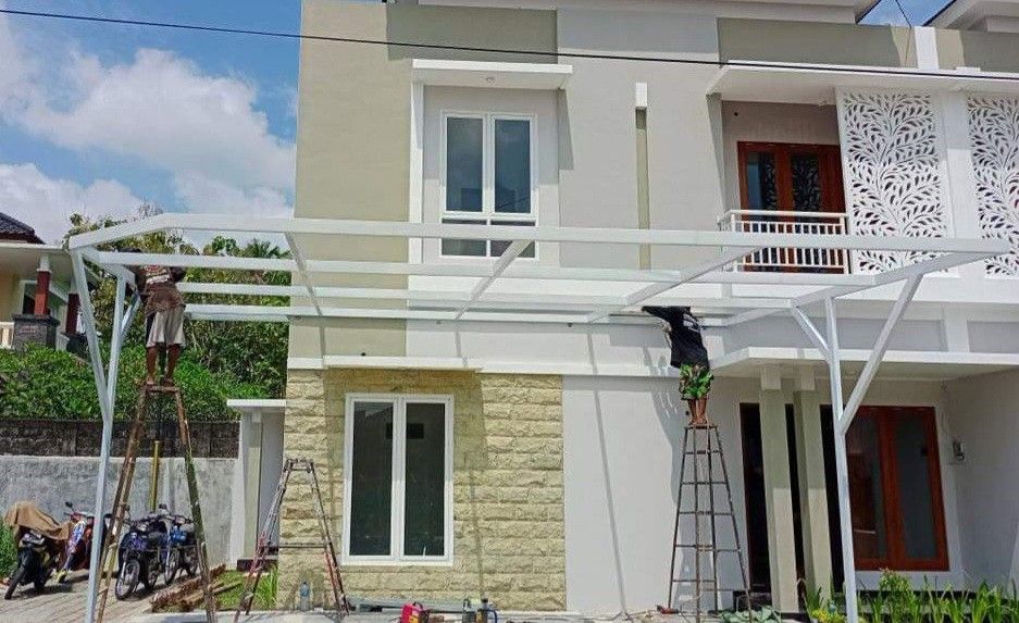 Pintu pagar minimalis . Kanopi atap alderon, Properti, Lainnya di Carousell