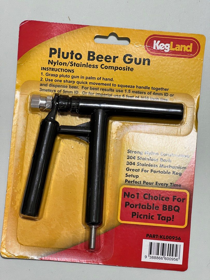Pluto beer gun Kegland, Furniture & Home Living, Kitchenware