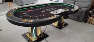 Poker Table with Led light & double cup