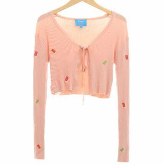 POMELO x Gummy Bear Front Tie Cropped Cardigan