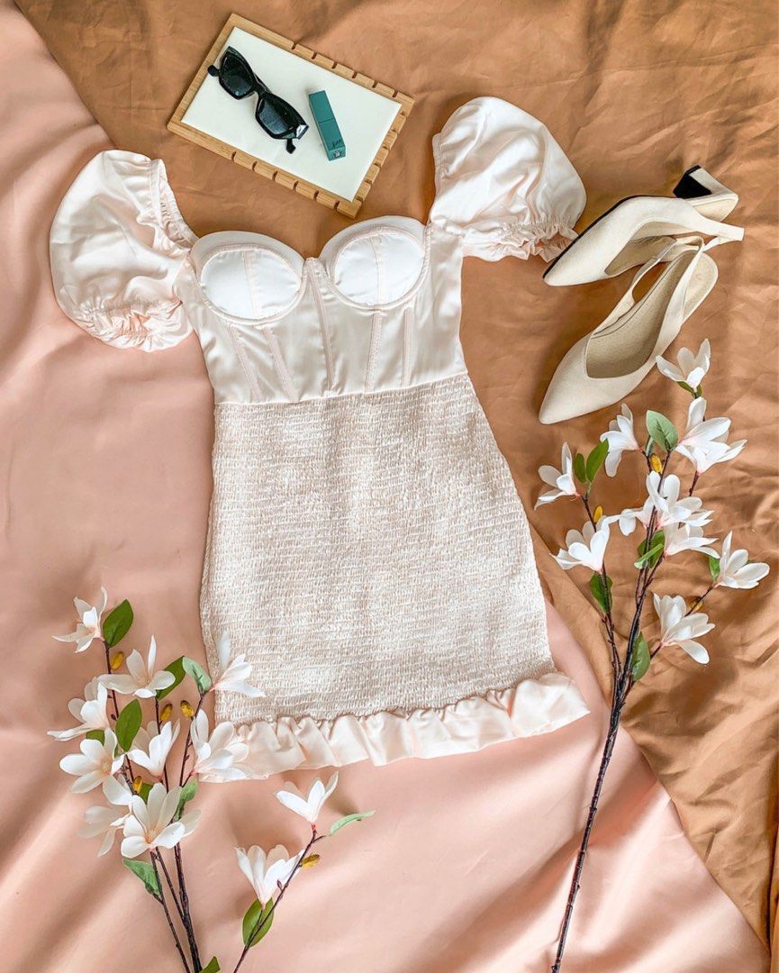 Beige top corset dress