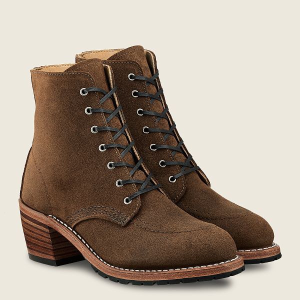 Redwing Clara Heeled Boot in Clove Acampo Leather