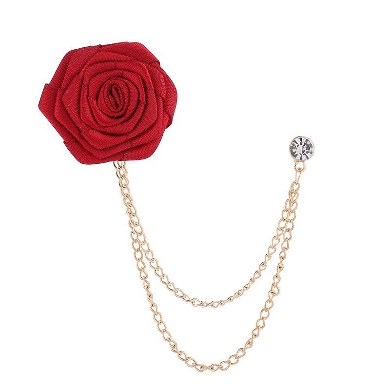 Rose Brooch For Men Suit Korean style unisex rose brooch emcee