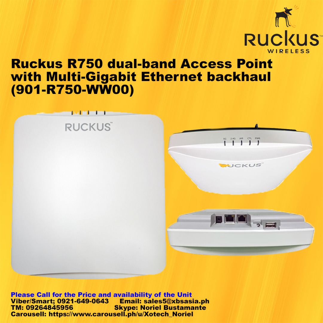 Ruckus R750 dualband Access Point with MultiGigabit backhaul