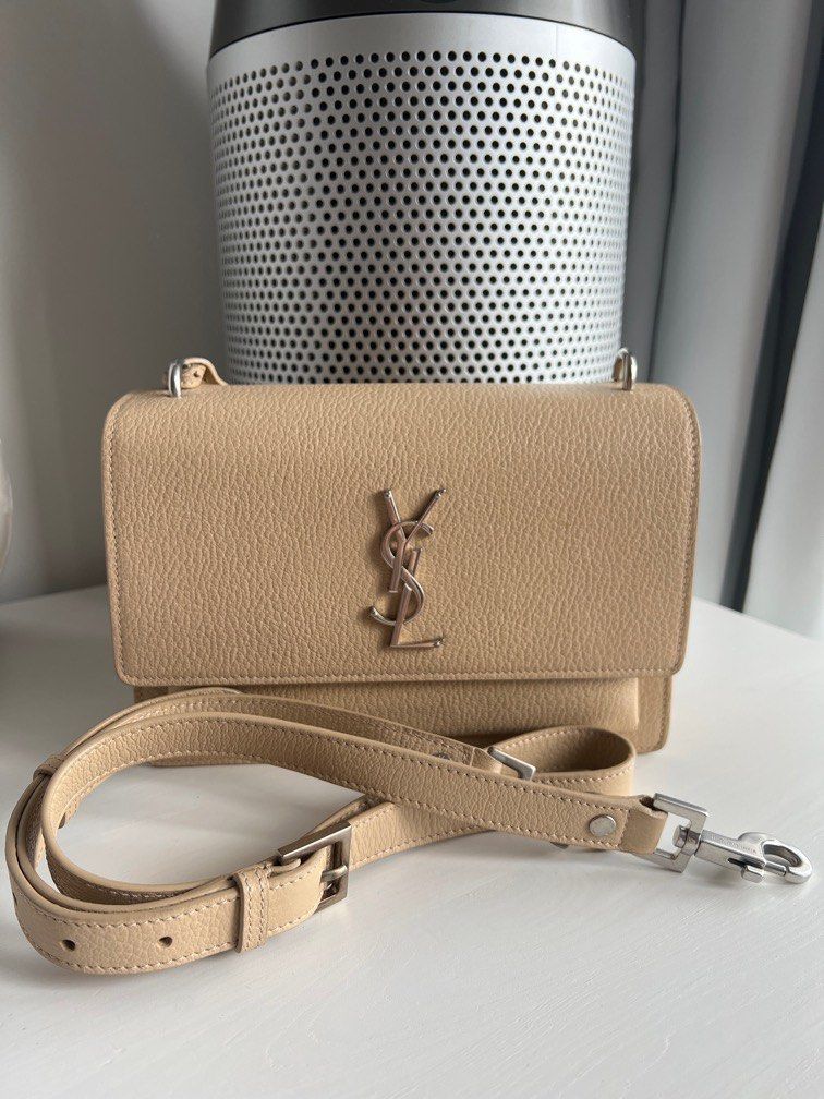 Ysl best sale grained leather