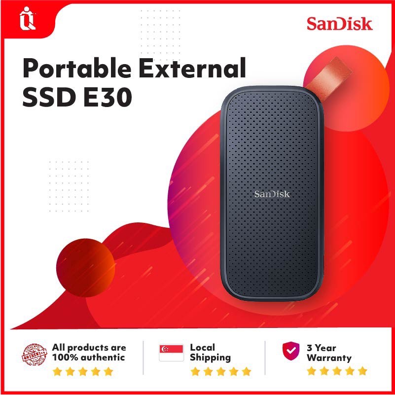 Sandisk E30 Portable SSD Drive (1TB)