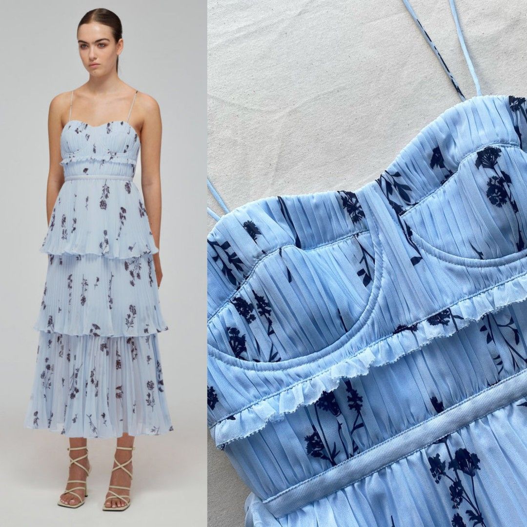 Self portrait sleeveless floral printed outlet dress