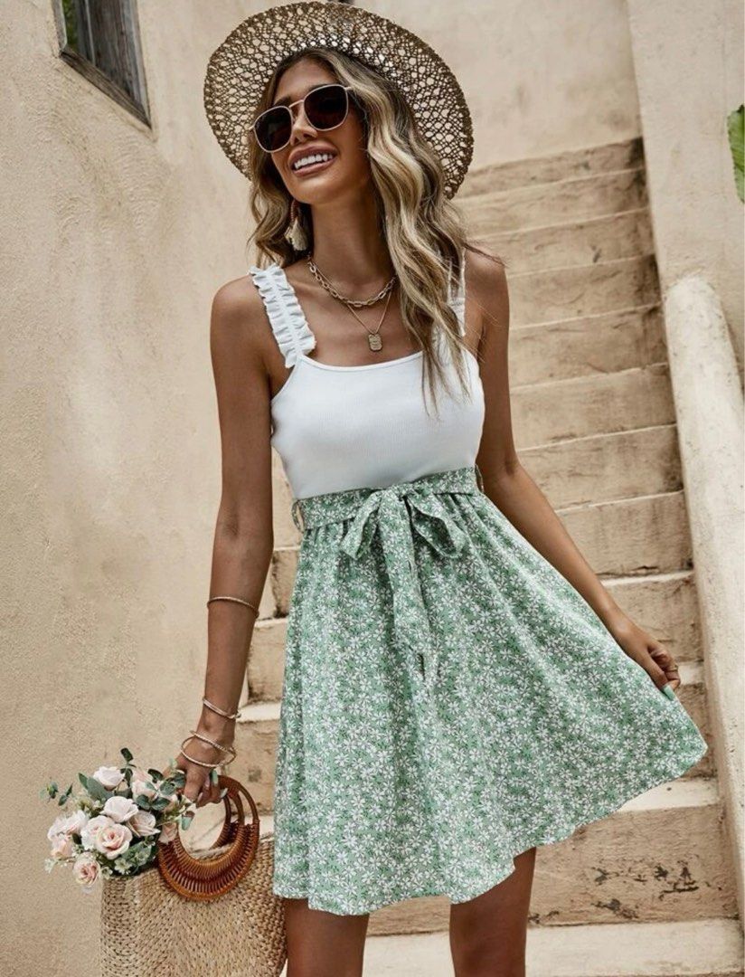 Belted cami dress 2025