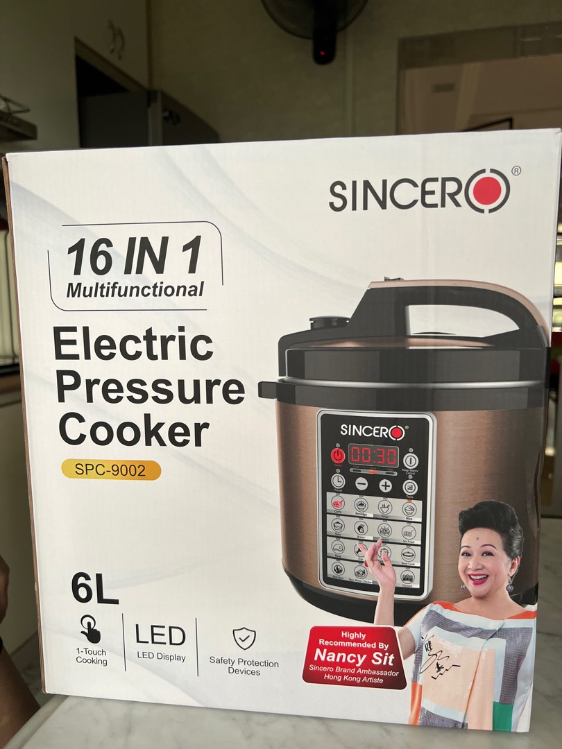Sincero SPC 9002 16in1 Multifunctional 6L Electric Pressure Cooker TV Home Appliances Kitchen Appliances Cookers on Carousell