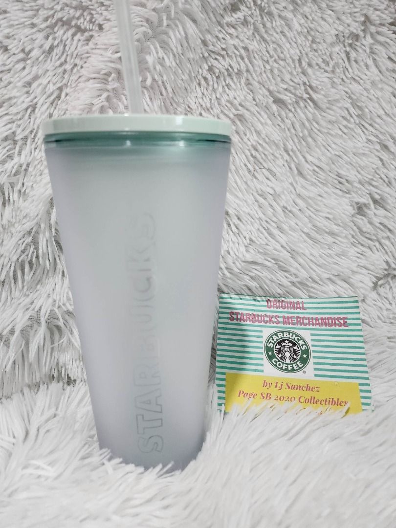 Starbucks 20oz Cold Cup Translucent Mint Core Siren, Furniture & Home