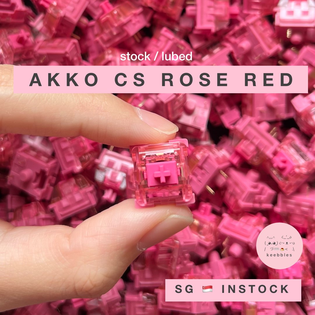 akko cs rose red switches, Computers & Tech, Parts & Accessories