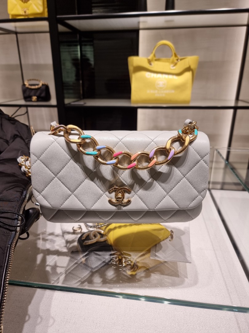 Chanel Medium Classic Flap Bag Rainbow 23C (Cruise Collection)