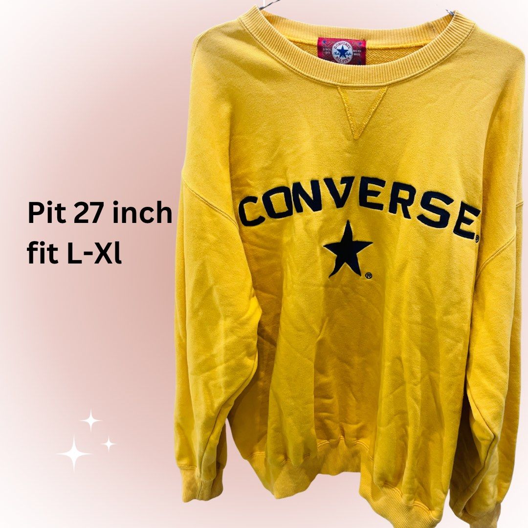 Converse deals yellow jumper