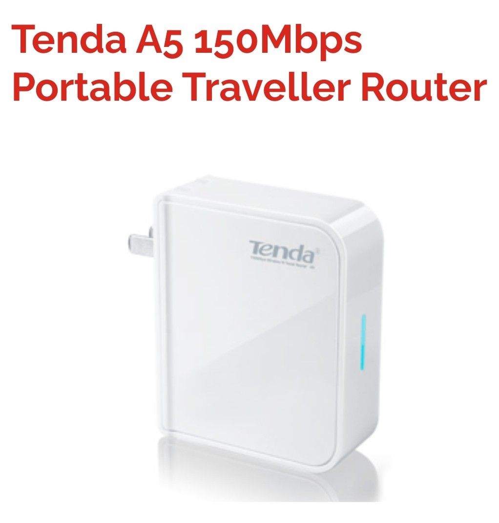 Tenda A5 150Mbps Portable Traveller Router, Mobile Phones & Gadgets ...