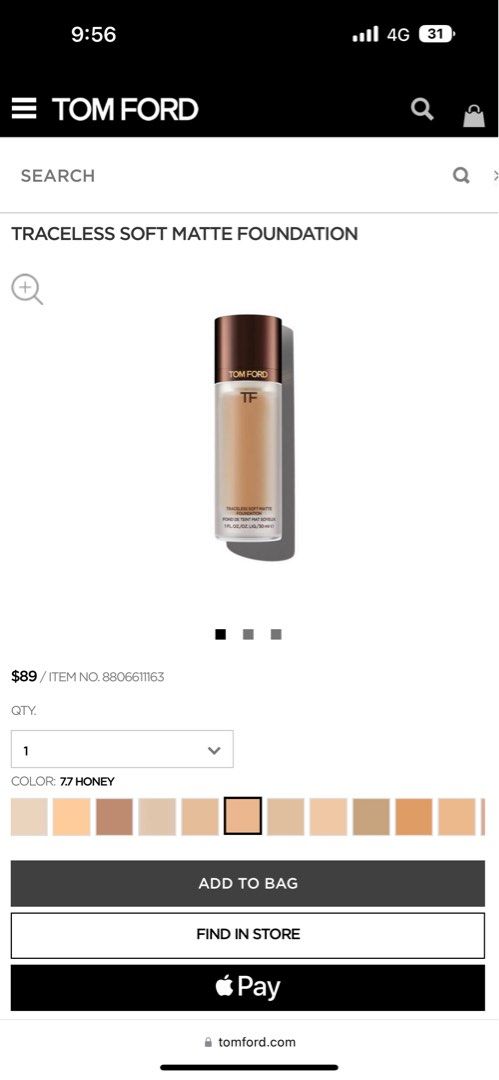 Tom Ford Traceless Foundation, Beauty & Personal Care, Face, Makeup on  Carousell