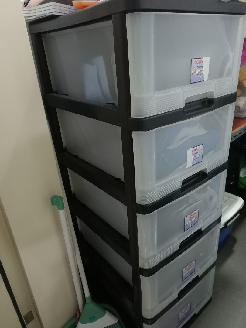 Toyogo storage box 5 tier, Furniture & Home Living, Furniture, Shelves