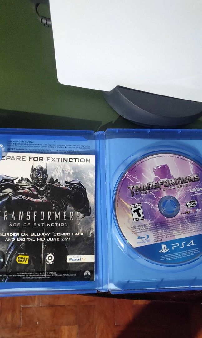 Transformers rise of the dark spark (Category: PlayStation) located in Angono. Submitted by mochi3w (Listing ID 1205951839, Image 2). Description: rare ps4 game region all transformers rise of the dark spark complete in the box 100% working angono rizal/ taguig can do lalamove.