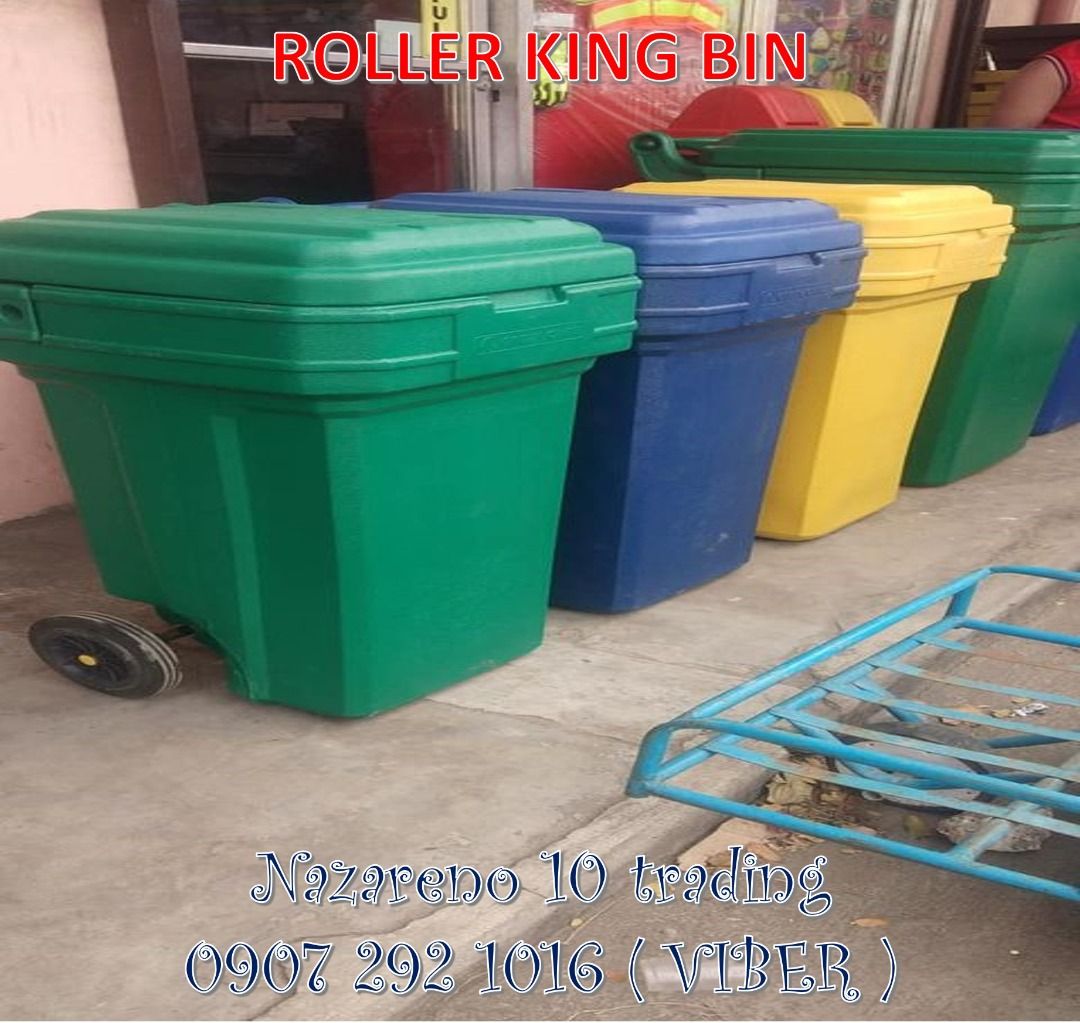 trash bin roller king w/wheels 301, Furniture & Home Living, Cleaning