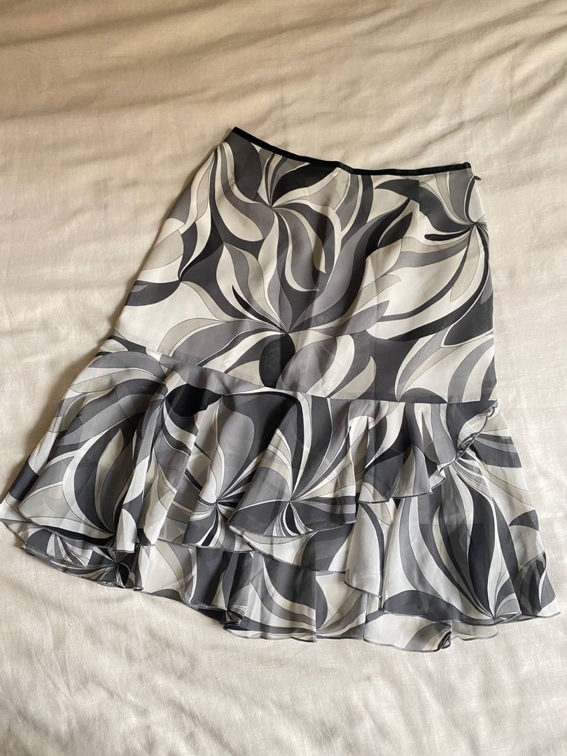 Abstract Green Marble Women's Skirt