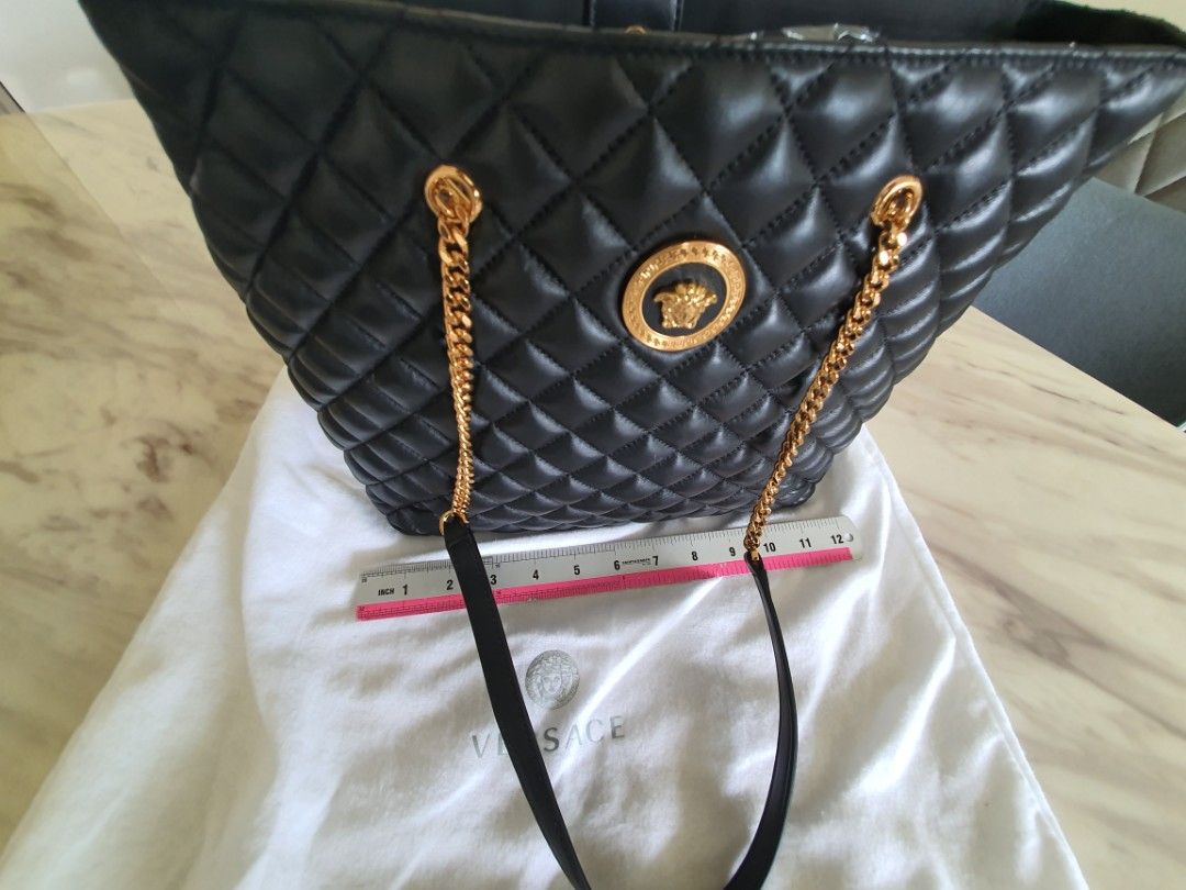 Medusa leather clearance tote bag