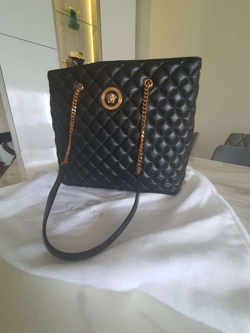 Medusa leather tote bag outlet