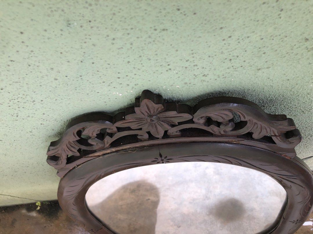 vintage malay traditional woods mirror, Furniture & Home Living, Home