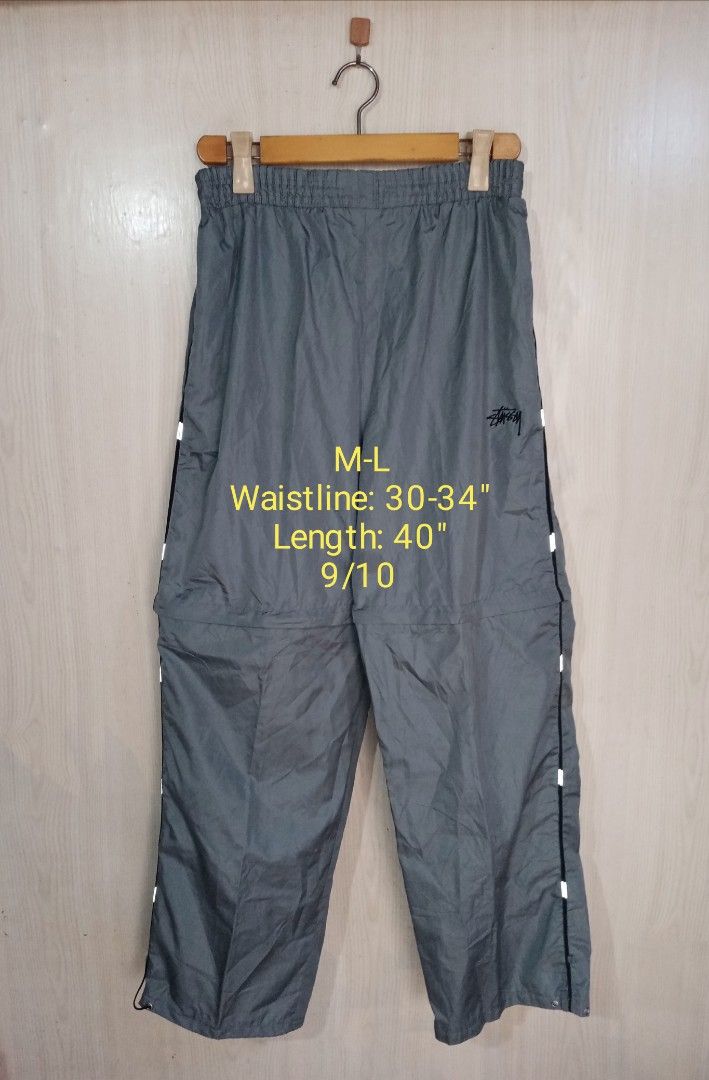 Vtg Stussy nylon zip off pants, Men's Fashion, Bottoms, Trousers on