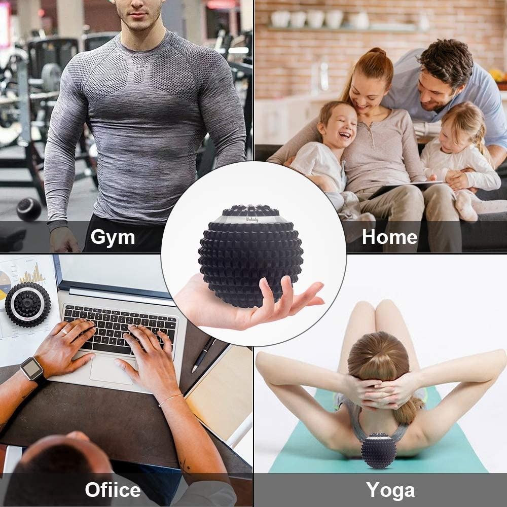 Wolady Massage Ball For Deep Tissue 4 Speed High Intensity Vibrating Massage Roller With Usb