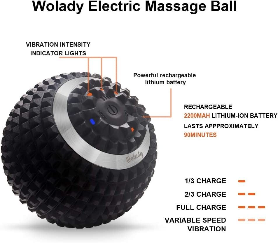 Wolady Massage Ball for Deep Tissue 4 Speed High Intensity Vibrating