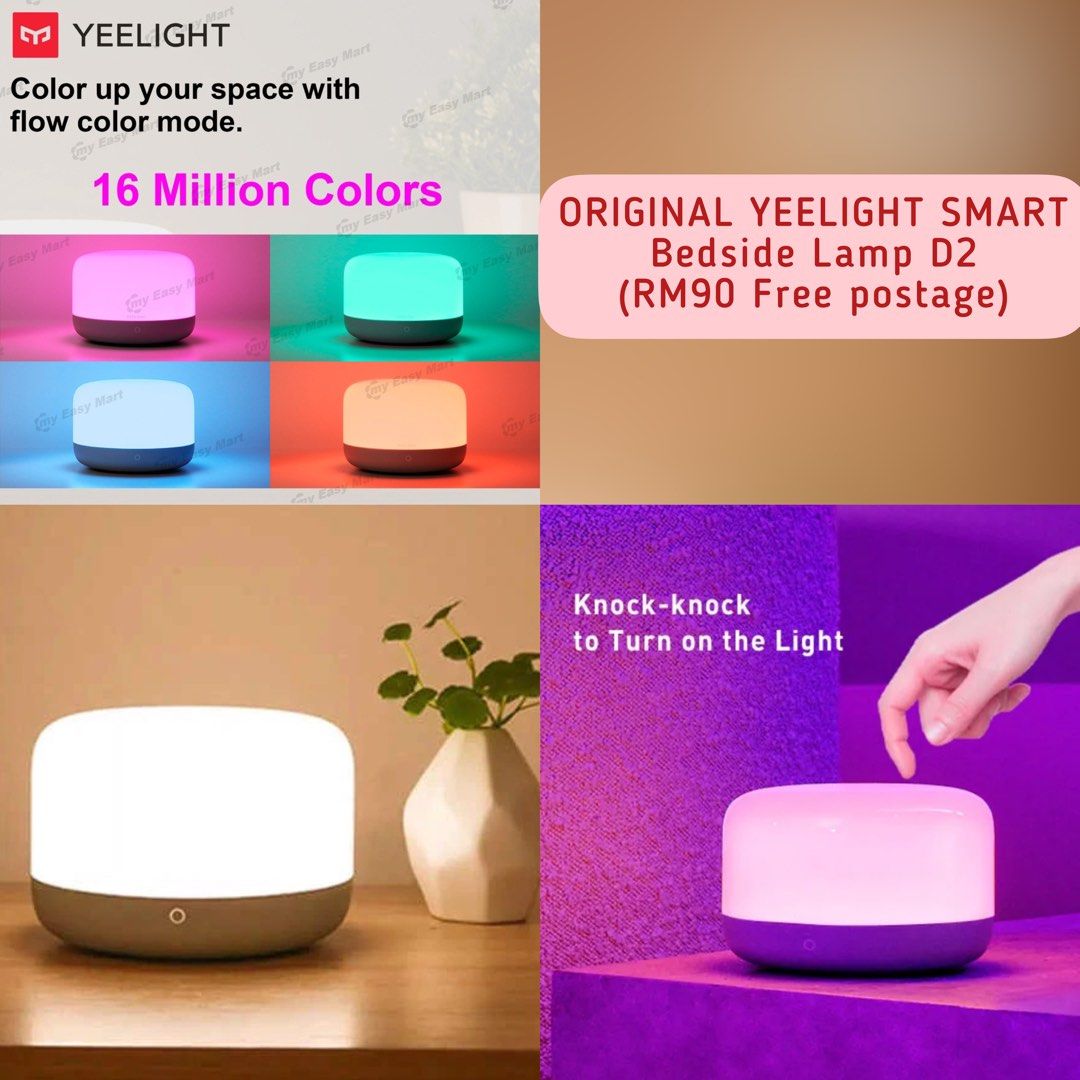 Yeelight bedside lamp LED RGB new, Furniture & Home Living, Lighting