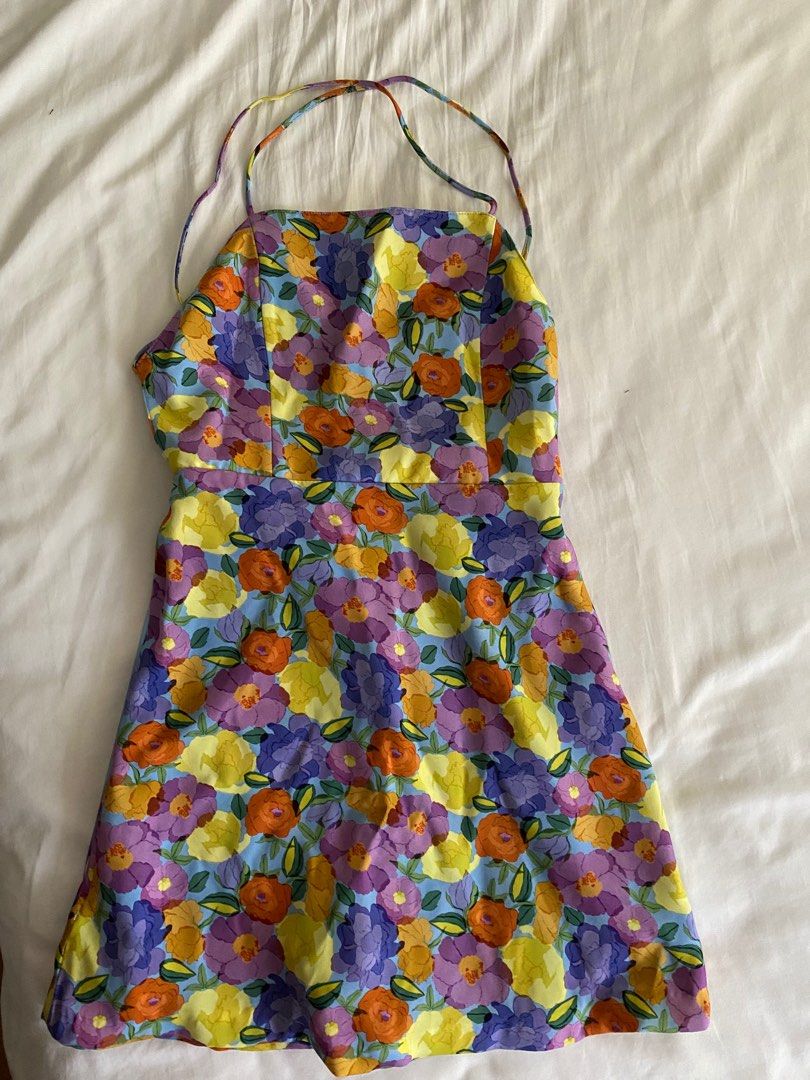 BNWT Zara Backless Floral Dress, Women's Fashion, Dresses & Sets, Dresses  on Carousell