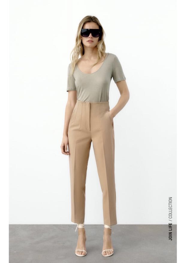 Zara high waist pants trousers, Women's Fashion, Bottoms, Other