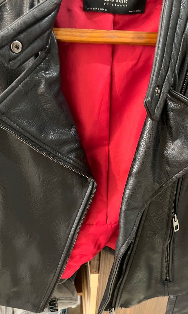 Zara Leather Jacket, Women's Fashion, Coats, Jackets and Outerwear on