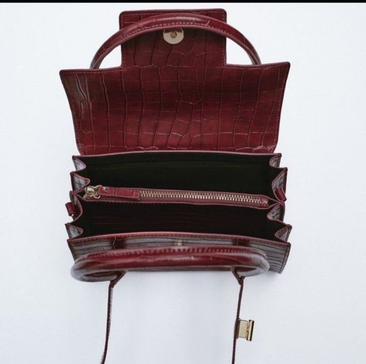Zara croc sales city bag