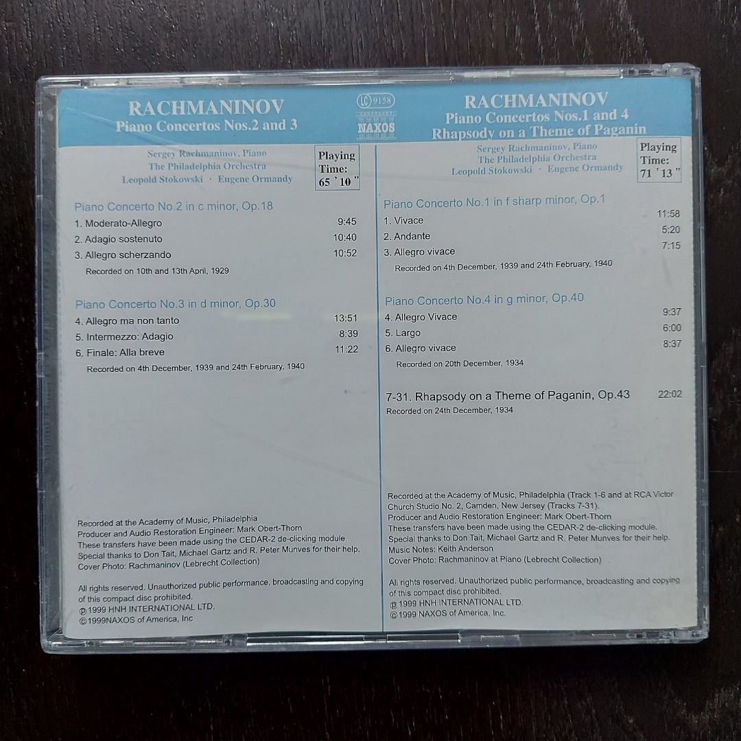 Chesky金碟Rachmaninoff/ Piano Concerto No.2 美版金碟Cd, 興趣及遊戲, 音樂、樂器& 配件, 音樂與媒體-  CD 及DVD - Carousell