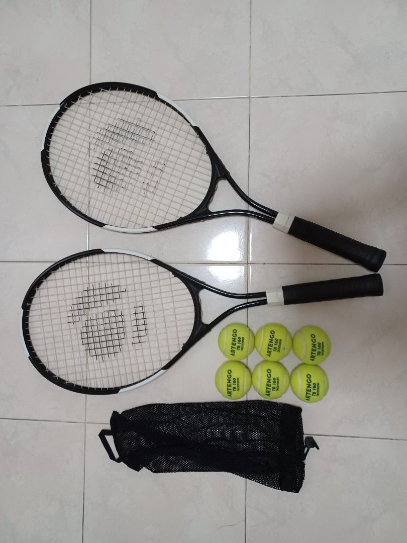 Beginner Tennis Racquets and Balls, Sports Equipment, Sports & Games