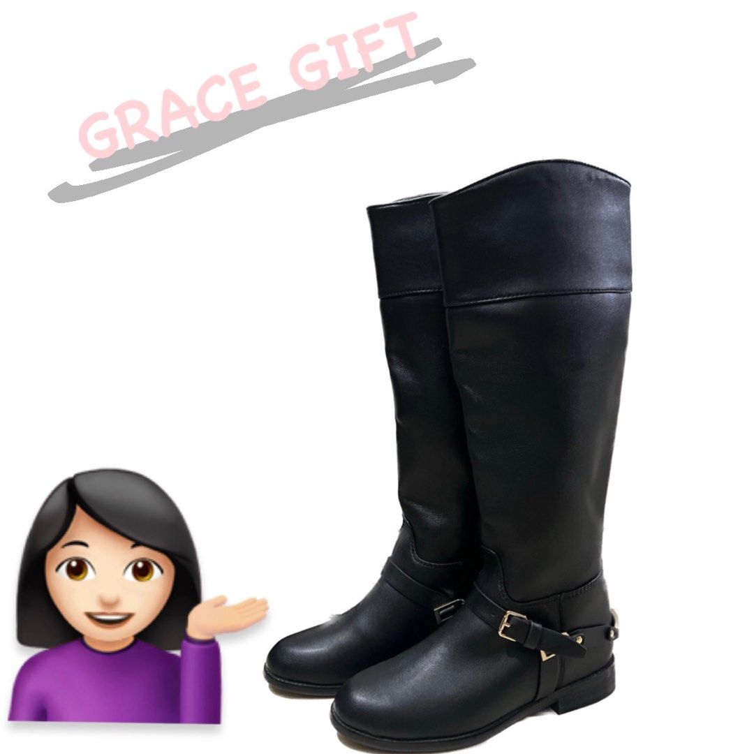 9.9新 Grace gift 黑色長靴 23cm