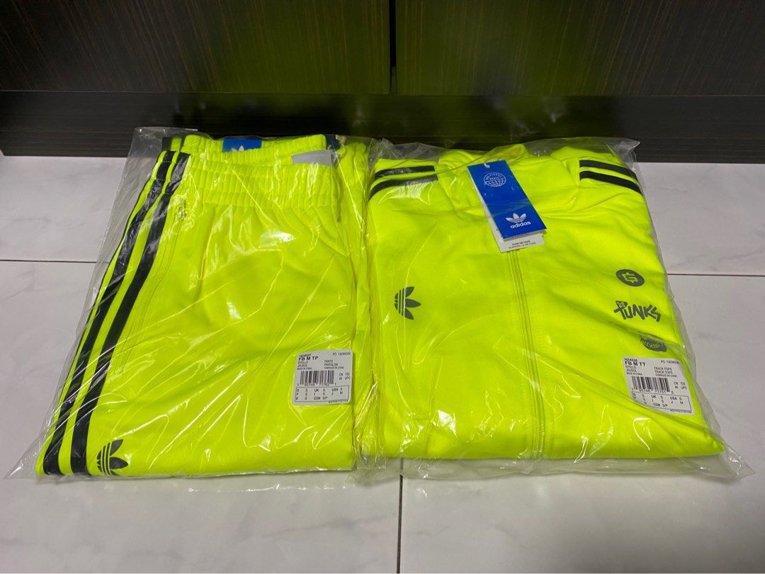 Adidas Into the Metaverse Lime Green Track Suit and Pants NFT Limited Edition Lime Green, Men's