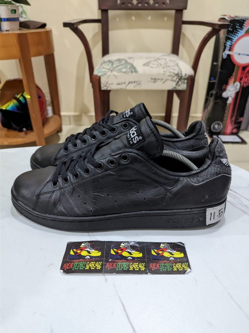 Adidas stan smith top black uk