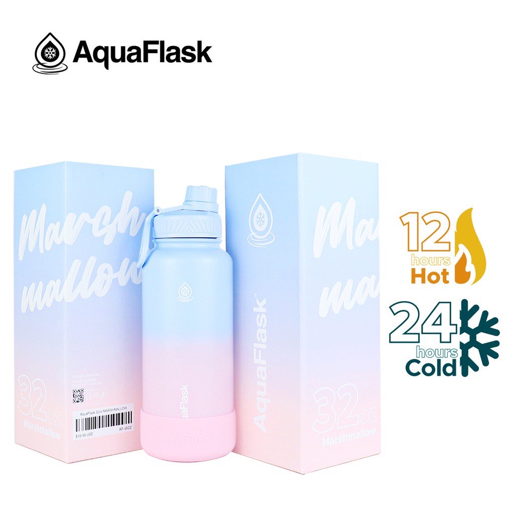 Aquaflask Dream Collection Marshmallow 32oz, Furniture & Home Living, Kitchenware & Tableware
