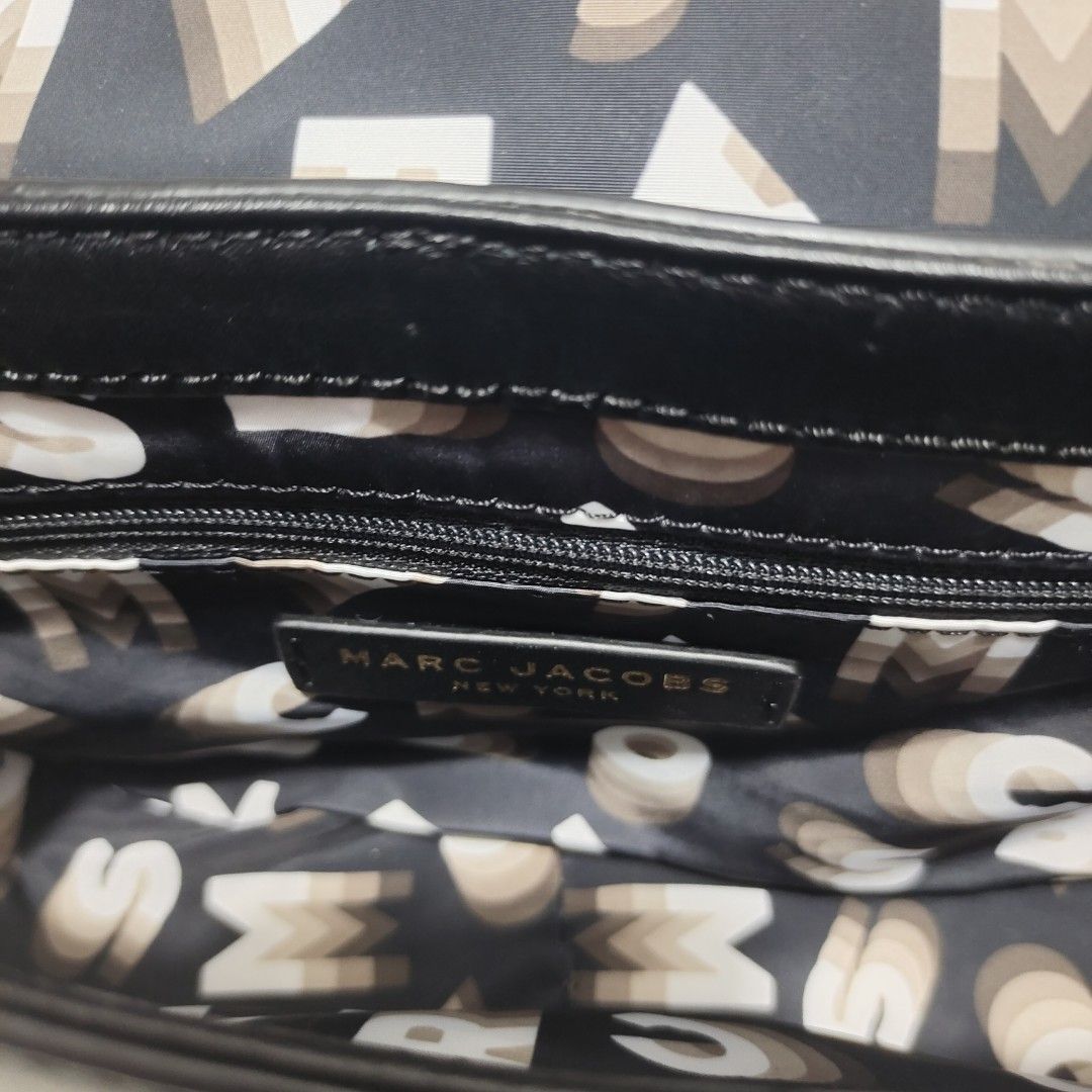 authentic brand new marc jacobs flash saddle black gold crossbody kili