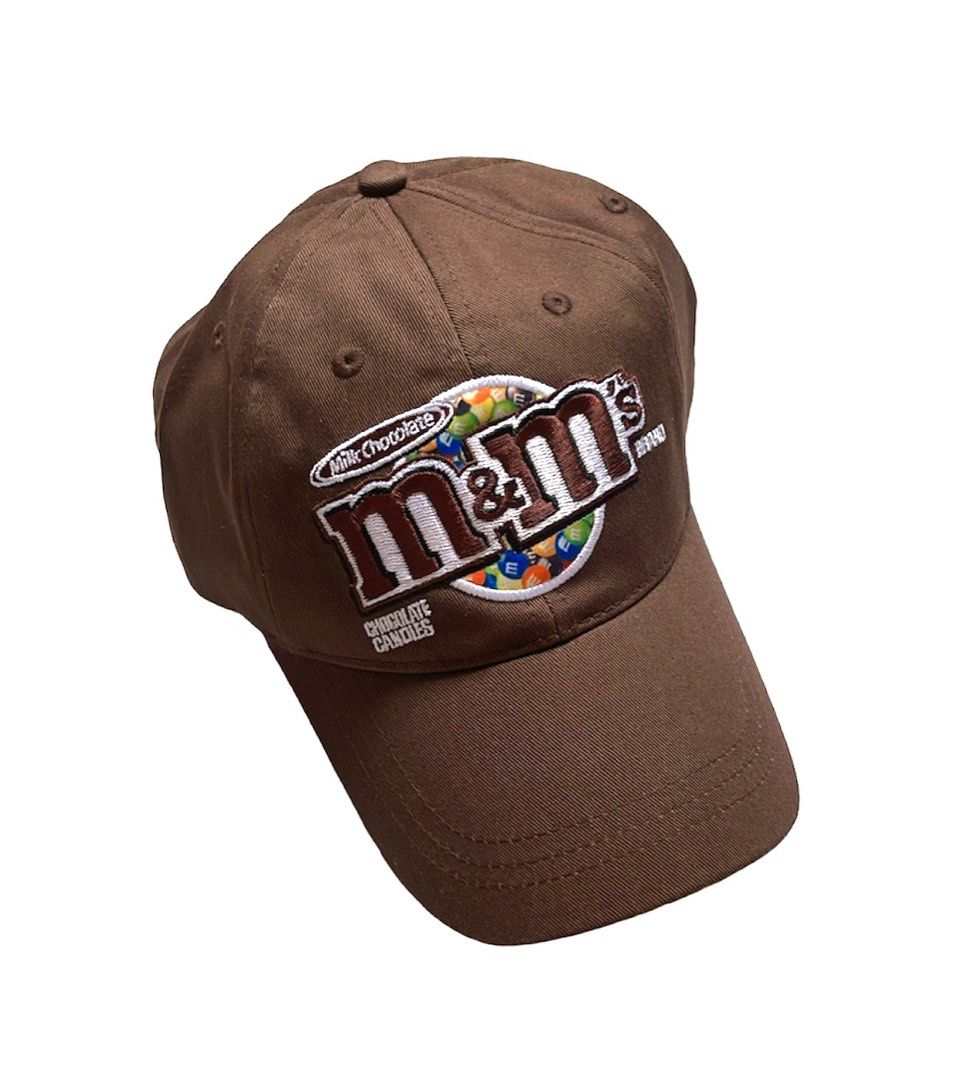 authentic m m world chocolate embroidered brown y2k baseball cap
