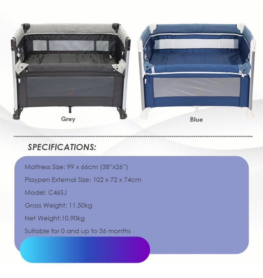 Baby Travel Cot / bed side cot, Babies & Kids, Baby Nursery & Kids