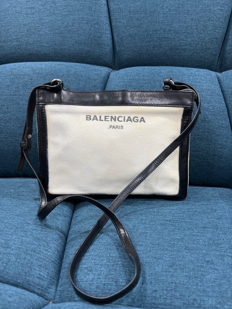 Balenciaga Navy Pochette Canvas bag