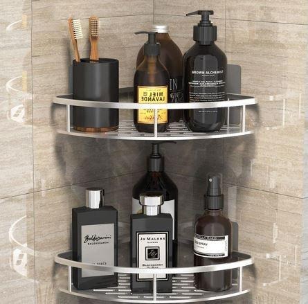 1pc Bathroom Storage Shelf Triangle Free Punch Toilet Corner Rack  Wall-mounted Hand-washing Shower Room Organizer